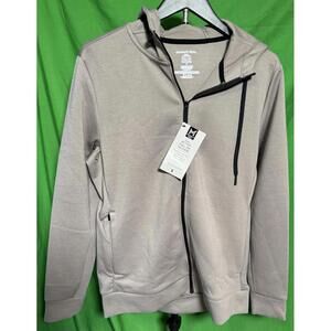 Member's Mark Full Zip Long Sleeve Active Hoodie Khaki Men's Size Small NEW